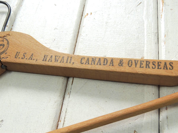 【SHERATON ホテル】1960s~ハワイ・シェラトン・ロゴ入り・ヴィンテージ・木製ハンガー
