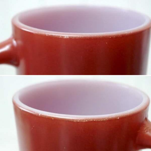 FireKing ファイヤーキング 赤茶色 Cハンドル スタッキング マグカップ ヴィンテージ 食器