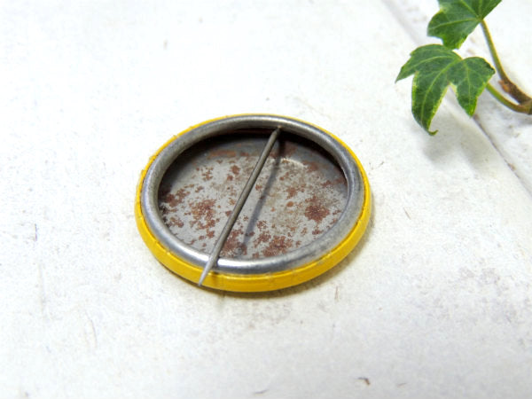 【スマイル・smile・笑顔】ヴィンテージ・缶バッジ・USA・イエロー×ブラック・アクセサリー