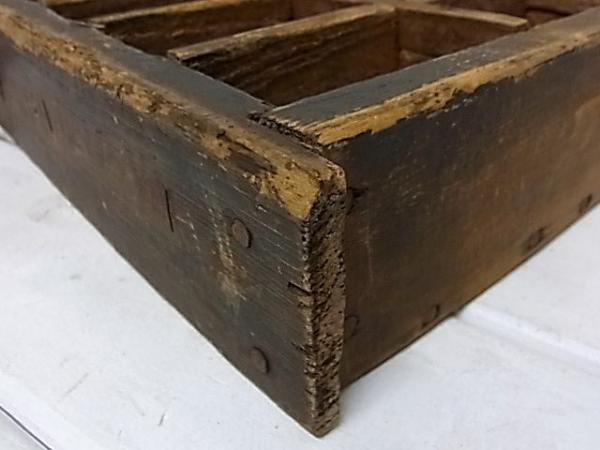 古い木製のアンティーク・プリンタートレイ/引出し/飾り棚 USA