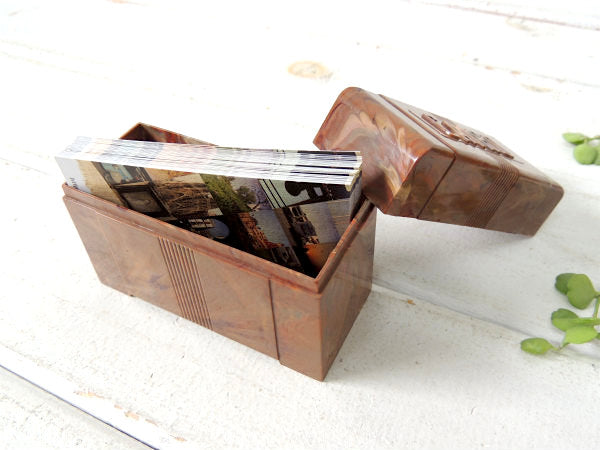 【CAIRO/マーブルカラー】ヴィンテージ・卓上シガレットボックス&カードケース