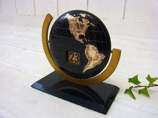 地球儀型・アンティーク・デスクカレンダー/卓上カレンダー USA