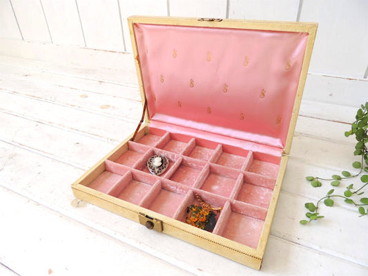 【Mele】細かな仕切り付き・アンティーク・ジュエリーボックス/ジュエリーケース/宝石箱