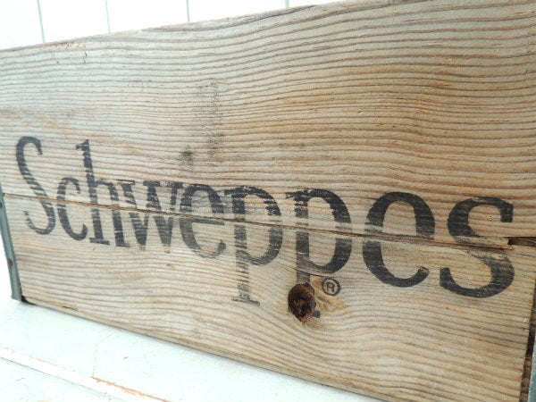 Schweppes シュウェップス・ソーダ・ヴィンテージ・木箱・ウッドボックス・クレート・ドリンク