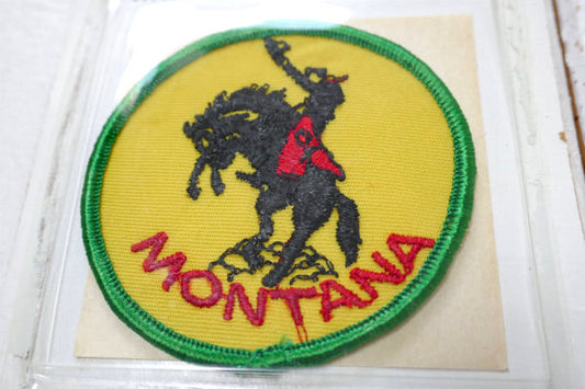 アメリカンビンテージ モンタナ カウボーイ・馬・ワッペン 刺繍 デッドストック 裁縫 小物