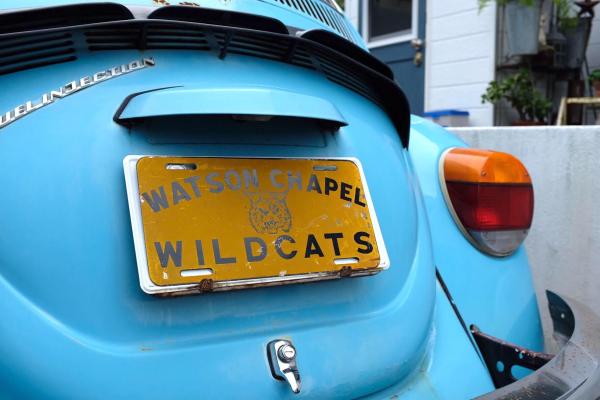 ワトソン・チャペル・ハイスクール 山猫・アドバタイジング・ヴィンテージ・ナンバープレート・USA