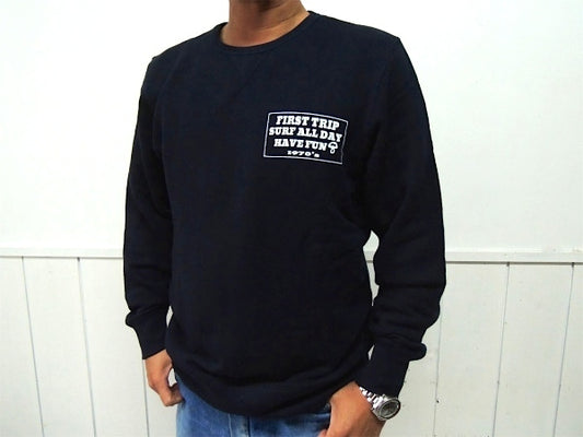 【First Trip】ファーストトリップ・ネイビー・オリジナル・クルーネック スウェット