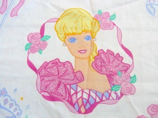 【Barbie】バービー・ティアラ&バラ柄・ユーズドシーツユーズドシーツ(ボックスタイプ) USA