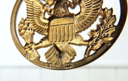 【★・ミリタリー・イーグル・鷲・EPLURIBUS・UNUM】ビンテージ・US ARMY・ピンバッジ