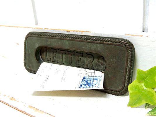 【LETTERS】銅製・アンティーク・レターポスト・レタースロット・郵便受け