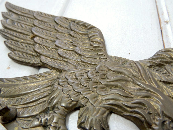 イーグルモチーフ・真鍮製・ヴィンテージ・キーフック・鍵フック・壁飾り・インテリア USA