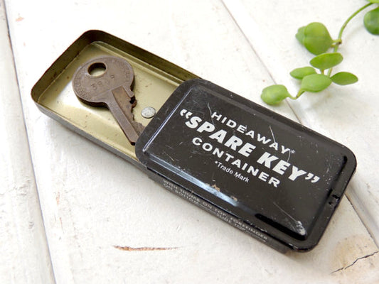 HIDEAWAYSPARE KEY CONTAINER・ヴィンテージ・ブリキ製・キー・ケース