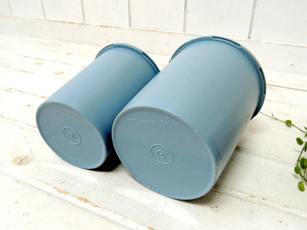 【タッパーウェア】Tupperware・ブルー・ヴィンテージ・キャニスター・2個セット・保存容器