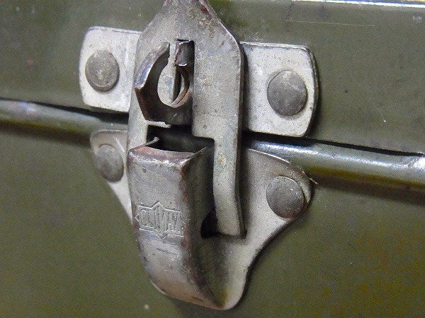 【CLIMAX】カーキ色・ヴィンテージ・メタルボックス/メタルケース/書類ケース USA