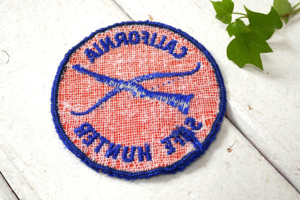 デッドストック カリフォルニア SAFE HUNTER ヴィンテージ・刺繍・ワッペン USA