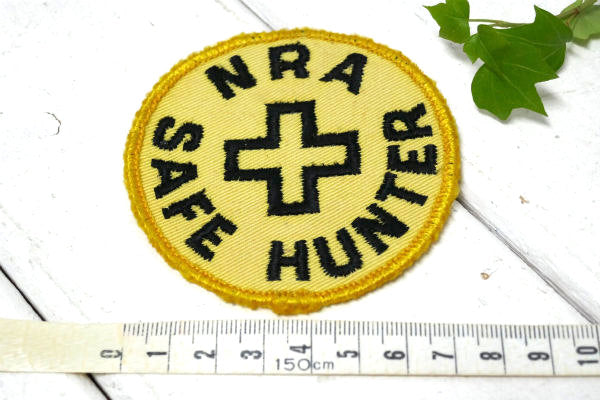デッドストック NRA SAFE HUNTER・全米ライフル協会 ヴィンテージ・刺繍・ワッペン
