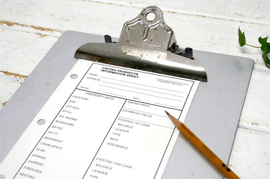 SAUNDERS アルミ製・クリップボード・バインダー USA 工業系 インダストリアル