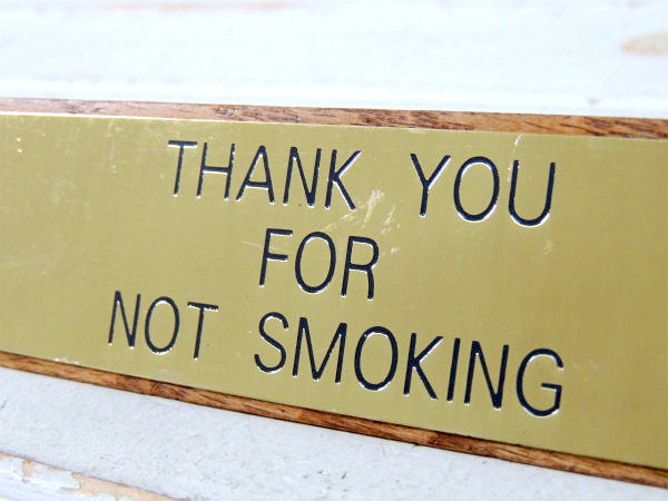 【Not Smoking】禁煙・ヴィンテージ・卓上サイン・看板・USA・ミッドセンチュリー・デザイン