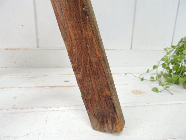 【オールドアメリカン】ペンキの付いた古い木製・アンティーク・ステップラダー・脚立・ガーデニング