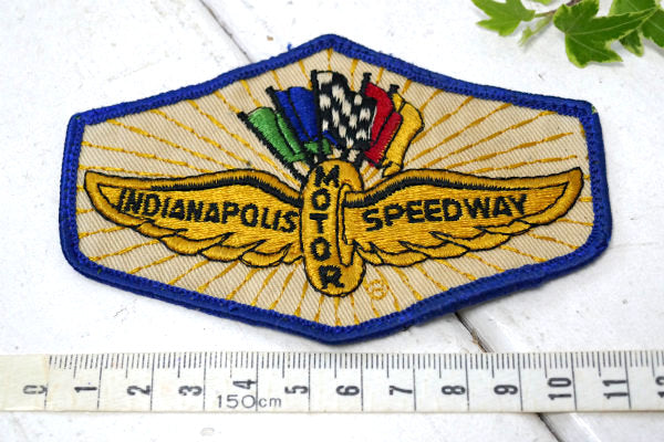 インディアナポリス・モーター・スピードウェイレース・インディ500・ビンテージ・刺繍・ワッペン US