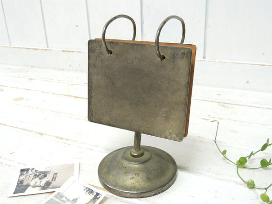 ノスタルジック・シルバープレート・アンティーク・卓上フォト&レシピスタンド・写真立て・アルバム