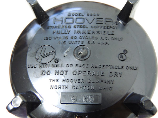 HOOVER・1965 US ステンレス・箱付き・ヴィンテージ・パーコレーター コーヒーポット