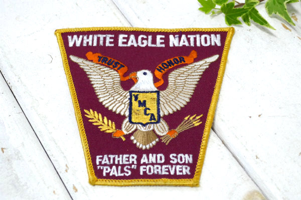 YMCA・EAGLE ・イーグル・アドバタイジング・ヴィンテージ・刺繍・ワッペン・USA