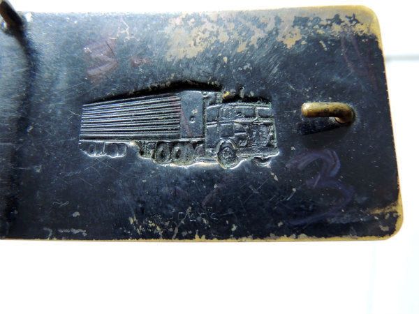 【BRASS・真鍮】1970's★・アメリカントラック・ヴィンテージ・ベルト用・バックル・USA