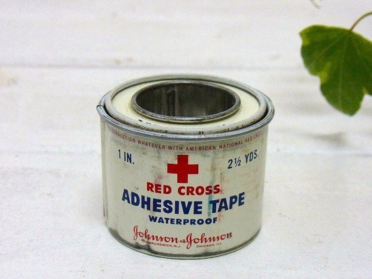 【ジョンソン&ジョンソン】小さなティン製・ヴィンテージ・テープ缶/ティン缶 USA