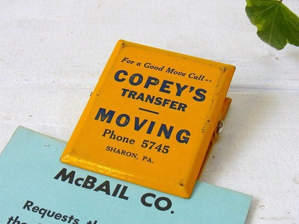 【COPEY'S　MOVING】ノベルティ・ヴィンテージ・クリップ　USA