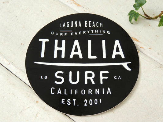 【THALIA SURF/ラグナビーチ】サーフショップ・カリフォルニア・ステッカー/ブラック