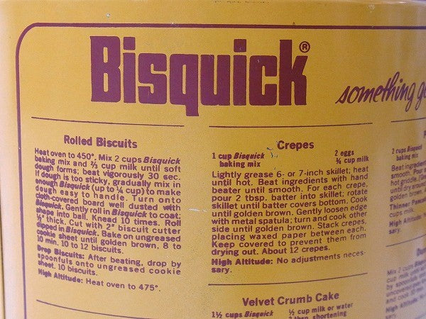 【ランズバーグ】BISQUICK・70's・アンティーク・キャニスター USA