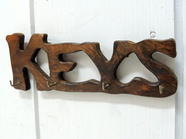 【KEYS】木製・ヴィンテージ・キーフック・鍵フック・壁飾り・インテリア