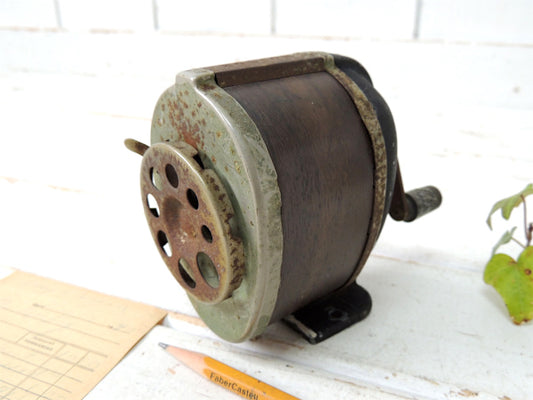 【BOSTON×ウッド柄】ヴィンテージ・ペンシルシャープナー/鉛筆削り・USA・ステーショナリー