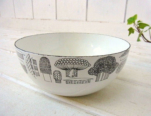 【FINEL/フィネル】フィンランド製・ホーロー製・きのこ柄・ヴィンテージ・ボウル(S)