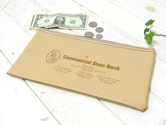 【Commercial State Bank】ジッパー式・バンクバッグ デポジットバッグ 鞄 ポーチ