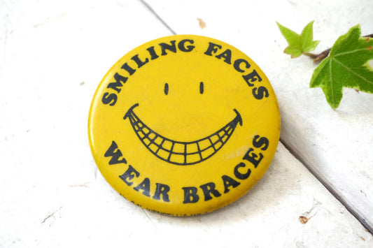 1970s スマイル SMILING FACES ヴィンテージ 缶バッジ ファッションアクセサリー US