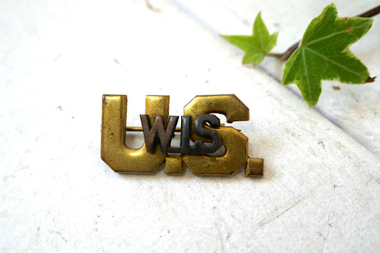 U.S. W IS ミリタリー ビンテージ ARMY ブローチ ピンバッジ 世界大戦 WWII