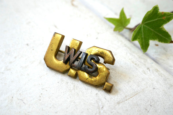 U.S. W IS ミリタリー ビンテージ ARMY ブローチ ピンバッジ 世界大戦 WWII