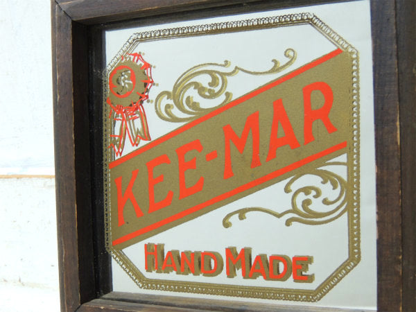 KEE-MAR 煙草 タバコ 木枠入り ヴィンテージ・パブミラー 壁飾り ウォールデコ 鏡 USA