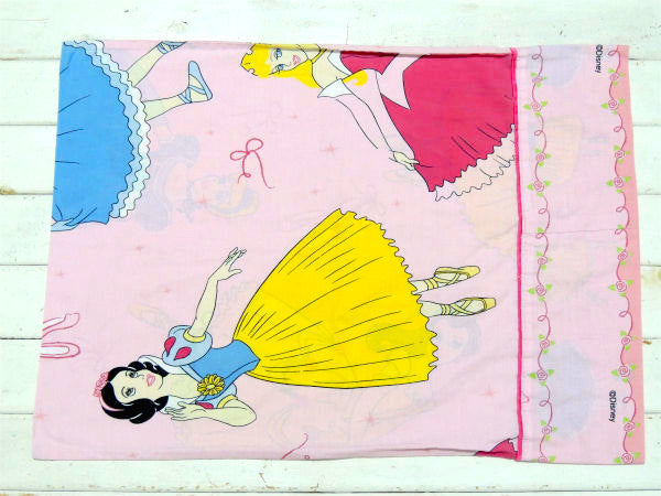 【ディズニープリンセス】シンデレラ&オーロラ姫&美女と野獣のベル・USEDピロケース・枕カバー