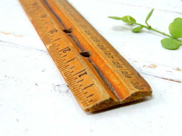 【インチ&センチ】木製・アンティーク・定規・ルーラー・物さし・ジャンク品