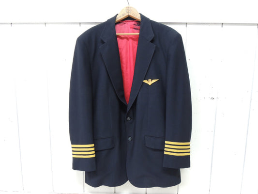 TWA トランスワールド航空 飛行機 制服 機長 パイロット ジャケット ヴィンテージ コスプレ 衣装 古着