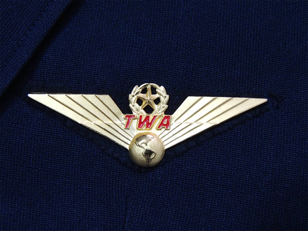 TWA・トランスワールド航空・飛行機　制服・機長・パイロット・ジャケット・ヴィンテージ・古着