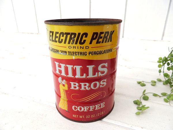 HILLS BROS COFFEE】ヒルスコーヒー・ブリキ製・ヴィンテージ 