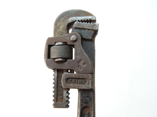 TRIMO 8・ヴィンテージ・工具・パイプレンチ 鉄・アイアン USA レンチ・道具