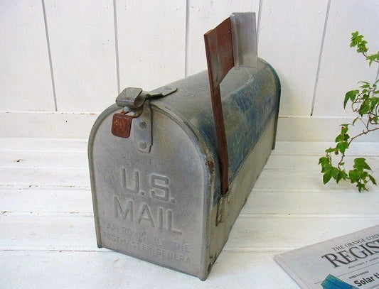 【U.S MAIL/USメール】ブリキ製・ヴィンテージ・メールボックス/ポスト/郵便受け USA