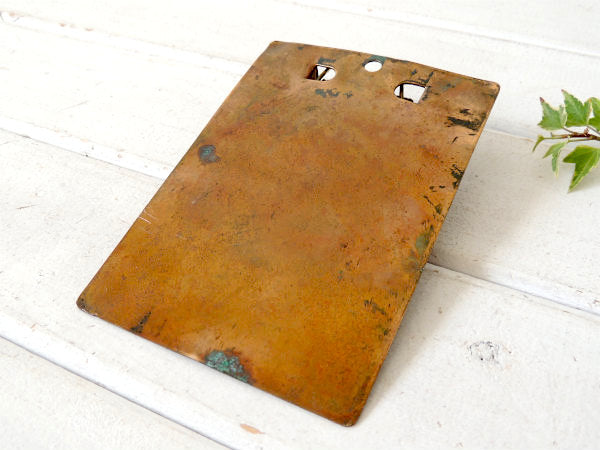 【1856y~ワイヤーカンパニー/アドバタイジング】銅製・アンティーク・バインダー/クリップボード