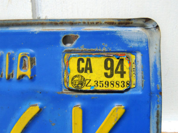 1969's~・ブルー 16 456 K カリフォルニア ヴィンテージ　ナンバープレート・USA