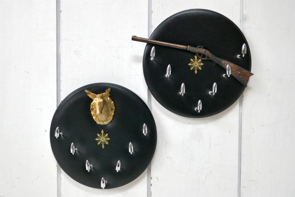 ライフルモチーフ 猟銃・ヴィンテージ・ウォールフック・キーフック・ウォールデコ・壁飾り・里帰り品